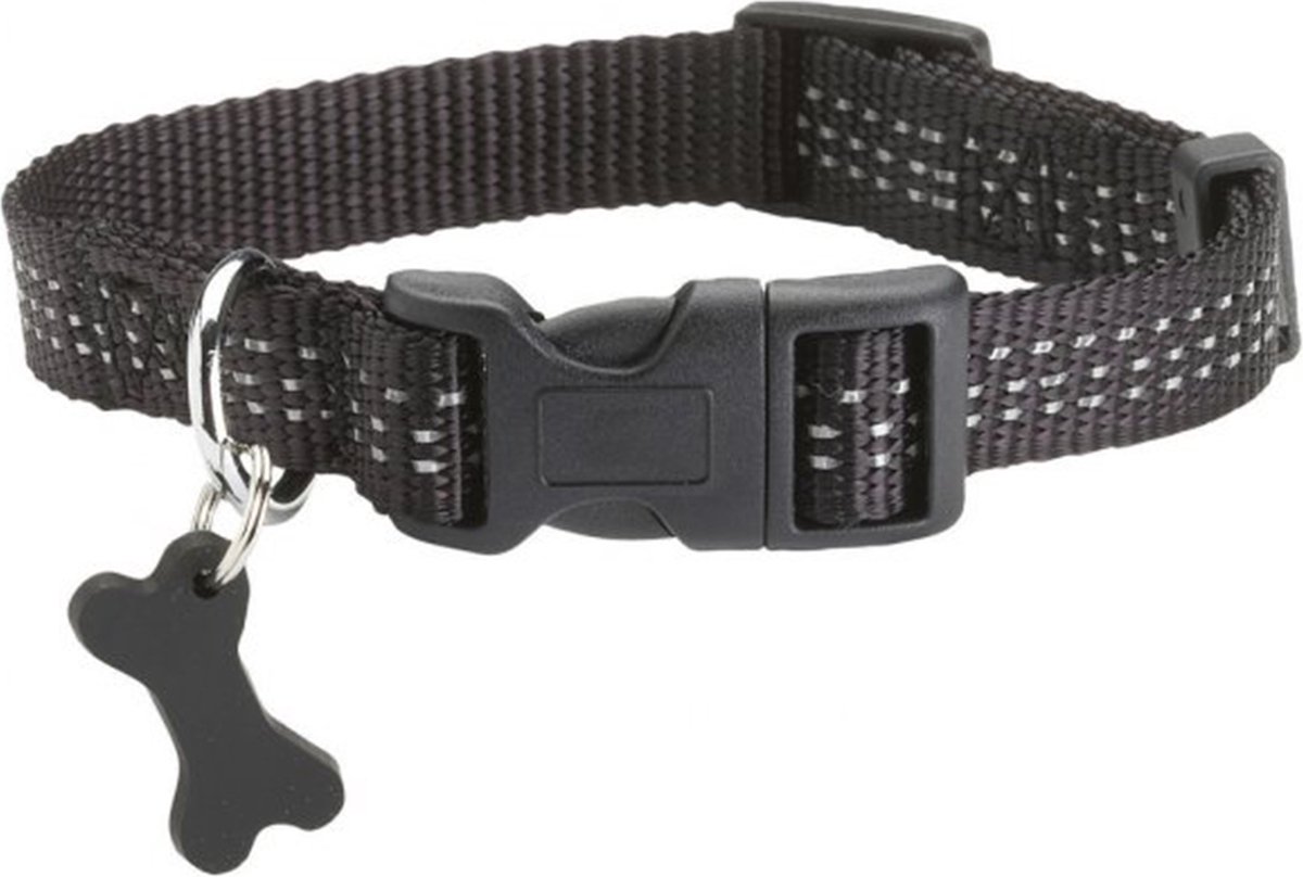 256839 Ogrlica Nylon Bobby Safe 1x18-28cm crna